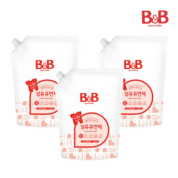 메디앙스 공식몰 아이맘,비앤비 섬유유연제(자스민)1800ml (캡리필)X3개입