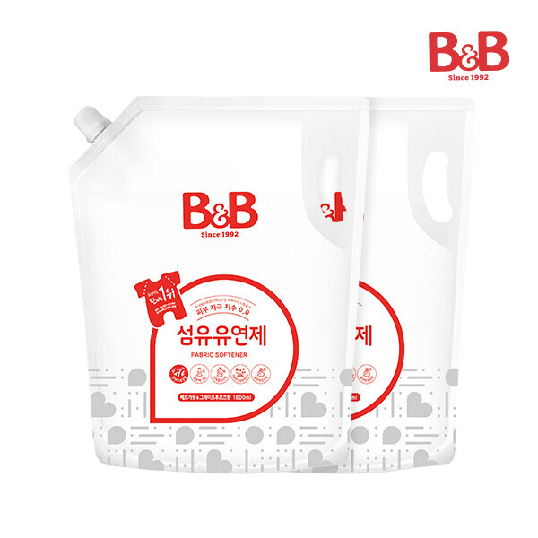 메디앙스 공식몰 아이맘,비앤비 섬유유연제(베르가못) 1800ml(캡리필)X2개입