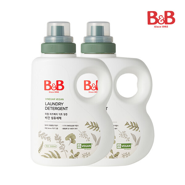 메디앙스 공식몰 아이맘,비앤비 비건 섬유세제 1500ml(용기)X2개입