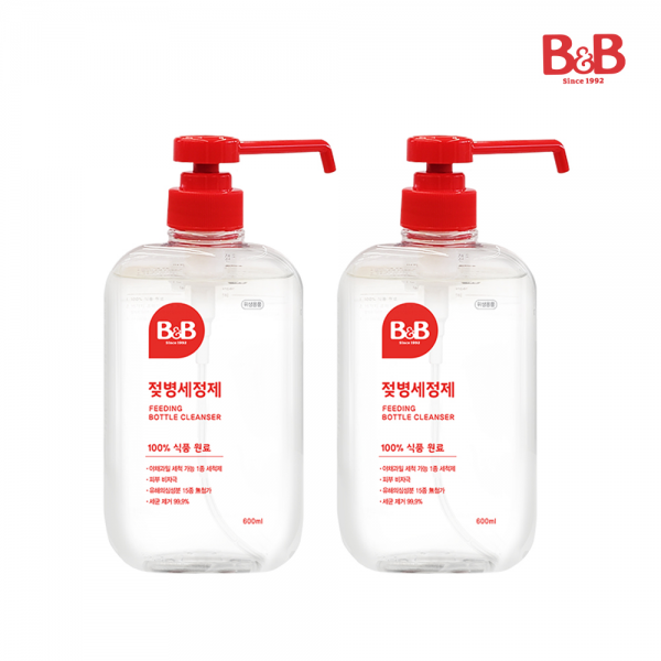 메디앙스 공식몰 아이맘,유통기한25년2월/비앤비 젖병세정제 (액상) 600ml (용기)X2개입