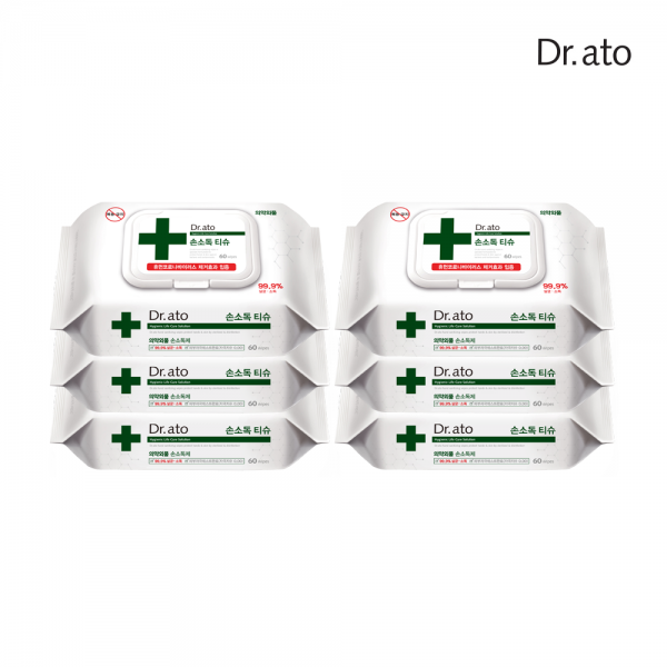 메디앙스 공식몰 아이맘,[메디앙스 공식몰] 닥터아토 손소독티슈 60매 캡형X6팩 대용량