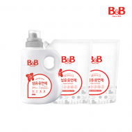 [클리어런스] 비앤비 섬유유연제(베르가못)1800ml(용기)+1500ml(리필)X2개