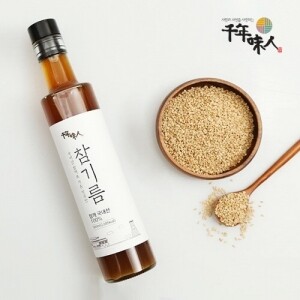 [천년미인] 100% 국내산 참깨 저온착유 참기름 180ml
